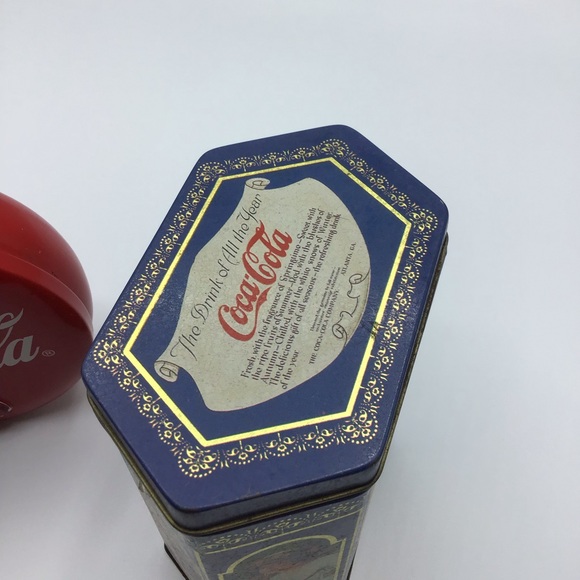 Vintage 90s Coca-Cola coke tin can container collectibles - Picture 4 of 7